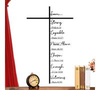 Wall Cross Decor - Metal Faith Sculpture Hanging Sculpture Scripture Inspired Religious Ornament Sacred Interior Spiritual Display | Church Wedding Office Farmhouse