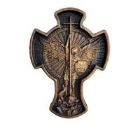 Wall Cross Keeper Archangel Michael wood carved Hanging Icon. Christian Gift idea for men- Exquisite Pocket-Sized Icon - Jewelry-Quality