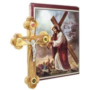 Wall Cross of Olive Wood with Crucifix Catholic from Jerusalem