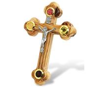 Wall Cross of Olive Wood with Crucifix Catholic from Jerusalem by Holy Land