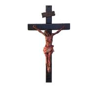 Wall Crucifix - Catholic Cross Wall Figurine, Renaissance Art Spiritual Sculpture For Home | Christ Wound Meditation Symbol, Passion Collectible Statue For Gold