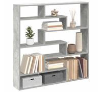 vidaXL Wall Cube Shelf 7 Compartments Concrete Grey Engineered Wood