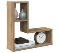 Wall Cube Shelf Artisan Oak Engineered Wood 50 x 15 x 50 cm Floating Rack Small