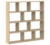 (sonoma oak) vidaXL Wall Cube Shelf Floating Storage Shelf 12 Compartments Engineered Wood