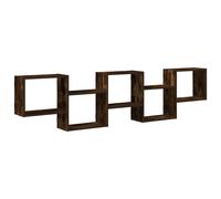 Wall Cube Shelf Floating Storage Shelf 5 Compartments Engineered Wood vidaXL