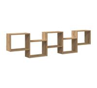 Wall Cube Shelf Floating Storage Shelf 5 Compartments Engineered Wood vidaXL