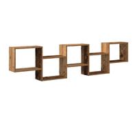 Wall Cube Shelf Floating Storage Shelf 5 Compartments Engineered Wood vidaXL
