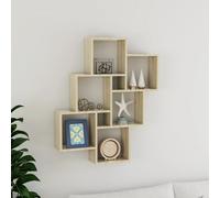 Wall Cube Shelf Sonoma Oak 78x15x93cm Engineered Wood Wall-mounted Display Style