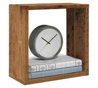 Wall Cube Shelves 2pcs Old Wood Engineered Wood 30x15x30 cm Rustic Display Shelf