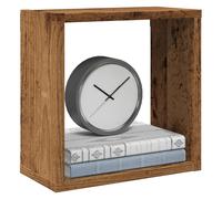 Wall Cube Shelves 4pcs Old Wood 30x15x30 cm Engineered Wood Rustic Display Set