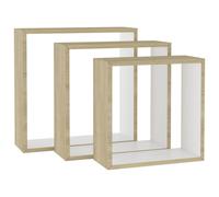 Wall Cube Shelves Bookcase Storage Shelf Display Hanging Shelf 3 pcs vidaXL