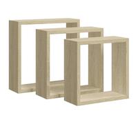 Wall Cube Shelves Bookcase Storage Shelf Display Hanging Shelf 3 pcs vidaXL