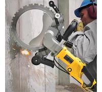 Wall Cutter Saw for Concrete and Stone, Water-Cooled Dust Control, 90° No-Dead-Angle Cutting