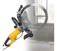 Wall Cutting Saw, Brushless Electric Grooving Machine for Granite, Stone, Brick, Marble, Concrete, Pure Copper Motor, 90° No-Dead-Angle Cutting