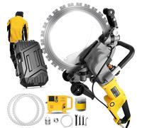 Wall Cutting Saw, Brushless Electric Grooving Machine for Granite, Stone, Brick, Marble, Concrete with Pure Copper Motor and 90° No-Dead-Angle Cutting, Includes 1 Blade