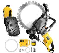 Wall Cutting Saw, Brushless Electric Grooving Machine for Granite, Stone, Brick, Marble, Concrete with Pure Copper Motor and 90° No-Dead-Angle Cutting, Includes 1 Blade