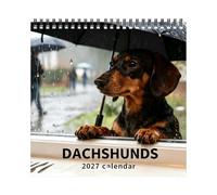 Wall Dachshund Calendar 2027 - Twelve Month Dog Planner Display