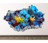 Wall Decal Art Wall Tattoo 3D Smashed Grape Removable Wall Sticker Room Mural Decals Self Adhesive Poster Tattoo Kids Sticker Mural Boy Nursery Bedroom Decor 60x105cm