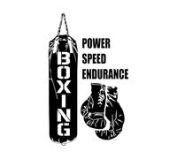 Wall Decal Power Speed Endurance Boxing Gloves Sport Wall Stickers Vinyl Removable Decoratoin Design Wallpaper Large - 54x91cm