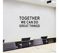 Wall Decal Stickers, Teamwork Wall Art, (Easy to Apply), Vinyl Wall Decor Art Motivational Quotes Inspirational Office Gym School Poster Signs Home Saying, Together We Can Do Great Things 21"X11"