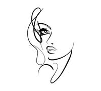 Wall Decals Abstract Woman Face Stickers Vinyl Girl Beauty Salon Interior Decor Window Glass Poster Girls Bedroom Murals Large - 77x130cm