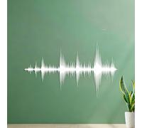 Wall Decals Audio Waves Sound Waves Recording Studio Music Production Studio 54.6x74.7cm Do not Damage the wall Surface White
