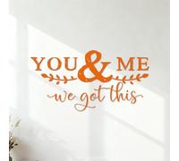 Wall Decals Couple Quotes You and Me We Have This Host Mr and Mrs. 53x103.2cm It Won't Fall Off Orange