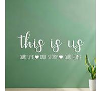 Wall Decals Family Quotes This is Our Life Our Story Our Love 34x81.3cm Multiple Size Options White