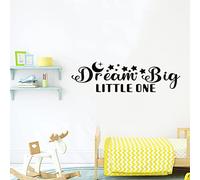Wall Decals for Kids, Baby Wall Stickers, (Easy to Apply), Wall Decor Vinyl Art Quotes Bedroom Nursery Motivational Boys Girls Teens Inspirational Sayings Home Family Sign, Dream Big Little One 25"X7"