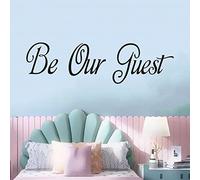 Wall Decals for Living Room, Be Our Guest Sign, (Easy to Apply), Vinyl Wall Decor Art Stickers Women Men Teens Life Love Couple Marriage Romantic Bed Posters Word Sayings Home, Be Our Guest 35"x9.8"