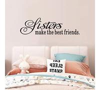 Wall Decals for Women, Wall Decals Quotes, (Easy to Apply), Vinyl Wall Decor Art Stickers Inspirational Woman Nursery Room Bedroom Family Positive Saying Home, Sisters Make The Best Friends 35"x9.8"