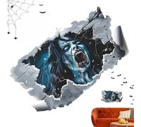 Wall Decals, Halloween Mirror Sticker, Removable Stickers with 12 x 12 Inch, Halloween Decorations for Window Squares Floor Home Party Men