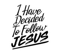 Wall Decals i Have Decided to Follow Jesus 41x49.1cm Do not Damage The Wall Surface Black