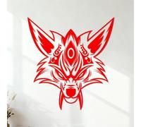 Wall Decals Japanese Fox mask from Kit'sune mask 42x45.1cm Art Mural Painting Red
