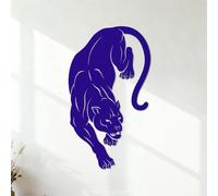 Wall Decals Leopard Wild Tribal Animal Jungle Predator 54.6x95.8cm Glass Stickers DarkBlue