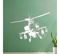 Wall Decals Paster Paper Armed AH 64 Helicopter 54.6x72.2cm Window Decals White