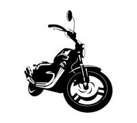 Wall Decals Paster Paper Bike Biker Extreme Sport Motor 51x59.3cm Personalized Customization Black