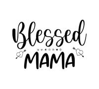Wall Decals Paster Paper Blessed Mama Mother Day 36x53.9cm Do not Damage The Wall Surface Black