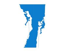 Wall Decals Paster Paper Climbers Climb Silhouettes 68x90.4cm Do not Damage The Wall Surface Blue