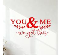 Wall Decals Paster Paper Couple Quotes You and Me We Have This Host Mr and Mrs. 34x66.1cm Self Adhesive Red