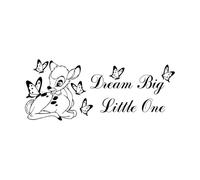 Wall Decals Paster Paper Dreams Big and Small A Bambi Quote Sign Playroom Girl 28x68.3cm Multi Color Selection Black