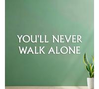 Wall Decals Paster Paper Football You'll Never Walk Alone Quotes Soccer Boy 25x87.4cm Self Adhesive White