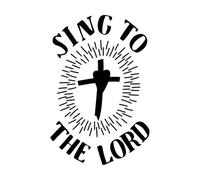 Wall Decals Paster Paper Hand Lettering Christian Quotes Sing 50.4x76cm Can Modify and add Information Black