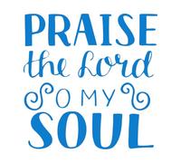 Wall Decals Paster Paper Hand Lettering Christian Quotes Sing 54.6x55.3cm Easy Installation Blue