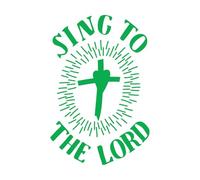 Wall Decals Paster Paper Hand Lettering Christian Quotes Sing 57.6x86.9cm Equipped with Transfer Film kit Green