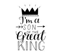 Wall Decals Paster Paper Hand Lettering I'm a Daughter Son Great 36x55.6cm Do not Damage The Wall Surface Black