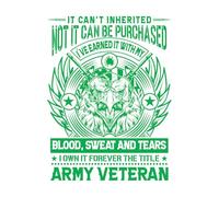 Wall Decals Paster Paper It Can't be Inherited it Can't be Bought I Earned it with My Blood Sweat and tears 38x50.2cm Do not Damage The Wall Surface Green