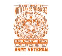 Wall Decals Paster Paper It Can't be Inherited it Can't be Bought I Earned it with My Blood Sweat and tears 38x50.2cm Store Decoration Orange