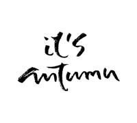 Wall Decals Paster Paper It is Autumn Inspirational Quotes Hand Painted 30x51.7cm Equipped with Transfer Film kit Black