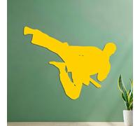 Wall Decals Paster Paper Korean Martial Arts Taekwondo Club Karate Kick Popular Sport 42x53.2cm Removable Without Leaving Glue Yellow